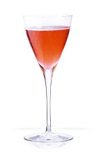 Champs-Élysées - The Champs-Élysées drink is made from Cointreau, strawberry liqueur and champagne, and served in a champagne flute.
