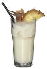Chi Chi - The Chi Chi drink is made from vodka, Malibu rum, milk and pineapple juice, and served in a highball glass.