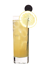 Kos Nightlife - The Kos Nightlife drink is made from vodka, creme de bananes, lemon soda (aka Fanta Lemon, or 7-Up/Sprite if not available) and peach juice, and served in a highball glass.
