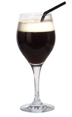 Cafe de Cuba - The Cafe de Cuba drink is made from dark rum, creme de cacao, hot coffee and light cream, and served in a wine glass or an Irish coffee glass.