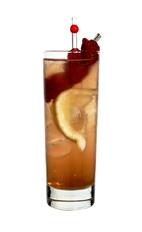 D: Razz - The D: Razz drink is made from Bacardi Razz, raspberries, lemon sour and lemon-lime soda, and served in a highball glass.