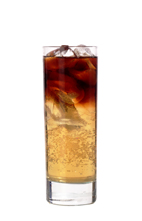 Dark Angel - The Dark Angel drink is made from black vodka, Jaegermeister and Red Bull, and served in a highball glass.