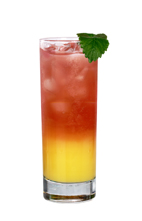 Sly Dog - The Sly Dog drink is made from gin, vodka, orange juice and red soda, and served in a highball glass.