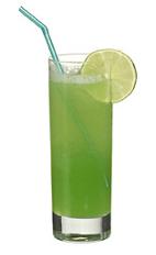 Finish This - The Finish This drink is made from vodka (aka Finlandia Vodka), lemon juice, orange juice and kiwi syrup, and served in a highball glass.