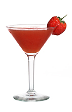 Frozen Vanilla - The Frozen Vanilla cocktail is made from vanilla vodka, strawberries, lime juice and sugar, and served in a cocktail glass.