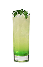 Green Meadow - The Green Meadow drink is made from vodka, Midori Melon Liqueur and bitter lemon, and served in a highball glass.