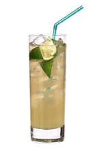 Havana Beach - The Havana Beach drink is made from white rum, sugar syrup and pineapple juice, and served in a highball glass.