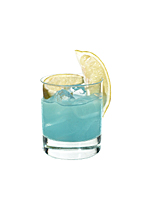 Hpnotiq Chill - The Hpnotiq Chill drink is made from Hpnotiq and a squeeze of lemon, and served in an old-fashioned glass.