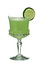 Japanese Slipper - The Japanese Slipper cocktail is made from Cointreau, Midori and lime juice, and served in a cocktail glass.