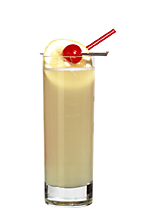 Joline - The Joline drink is made from light rum, Cointreau, sour mix, pineapple juice and bitter lemon, and served in a highball glass.