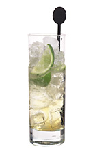 Madrid - The Madrid drink is made from vodka, Licor 43, lime wedges and sugar syrup, and served in a highball glass.