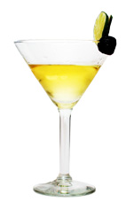 Mariposa - The Mariposa cocktail is made from white rum, Licor 43 and white cranberry juice, and served in a cocktail glass.