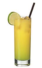 Melon Bali - The Melon Bali drink is made from vodka, Midori melon liqueur and orange juice, and served in a highball glass.