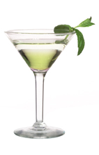 Melon Dry - The Melon Dry cocktail is made from vodka and Midori melon liqueur, and served in a cocktail glass.