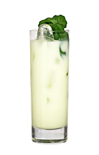 Midori 43 - The Midori 43 drink is made from Midori Melon Liqueur, Licor 43 and milk, and served in a highball glass.