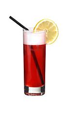 Rabbits Revenge - The Rabbits Revenge drink is made from bourbon, pineapple juice, grenadine and tonic water, and served in a highball glass.