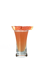 Passion shooter - The Passion Shooter is made from gin, strawberry vodka and passionfruit juice, and served in a shot glass.