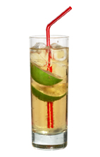Sail Away - The Sail Away drink is made from cognac, lime wedges and ginger ale, and served in a highball glass.