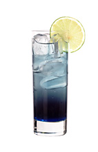 Summer Passion - The Summer Passion drink is made from Cointreau, Passoa, blue curacao, lime juice and lemon-lime soda, and served in a highball glass.