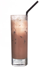 Spurs Scores - The Spurs Scores drink is made from cognac and chocolate milk, and served in a highball glass.