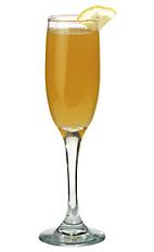 Stephanie - The Stephanie drink is made from Cointreau, champagne and orange juice, and served in a champagne flute.