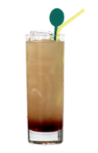 Strawbreeze - The Strawbreeze drink is made from vodka, strawberry liqueur and pineapple juice, and served in a highball glass.