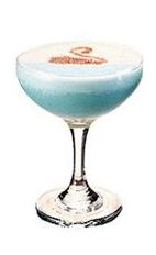 Swan Lake - The Swan Lake cocktail is made from vodka, light cream, blue curacao, vanilla liqueur and banana, and served in a cocktail glass.
