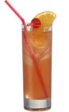 The Wall - The Wall drink is made from orange vodka (aka Absolut Mandrin), Passoa and cider, and served in a highball glass.