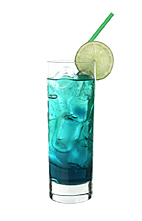 The Rag - The Rag drink is made from citrus vodka (aka Absolut Citron), Pisang Ambon, blue curacao, Red Bull and club soda, and served in a highball glass.