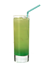 Tropicooler - The Tropicooler drink is made from Pisang Ambon, lime vodka and pineapple juice, and served in a highball glass.