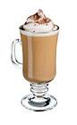 Enjoy this drink beside a nice warm fire on a cold winter night! The Alpine Baileys drink is made from Baileys Irish Cream, hot coffee and peppermint schnapps, and served in an Irish coffee glass.