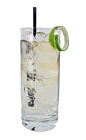 The Apple Rum Rickey is made from Apple Brandy, Light Rum and club soda, and served in a chilled highball glass.
