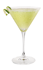 The Appletini is made from Skyy Vodka, sour apple liqueur and lemon-lime soda, and served in a cocktail glass.
