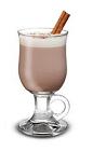 The Hot Mint Chocolate drink is made from Baileys Irish Cream, peppermint schnapps and hot cocoa, and served in a coffee glass or an Irish coffee glass.