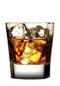 The Black on the Rocks drink is made simply from Jose Cuervo Black Tequila, and served in an old-fashioned glass.