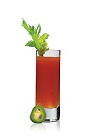 The Hot Bloody Shot is made from Stoli Hot jalapeno vodka and bloody mary mix, and served in a chilled shot glass.