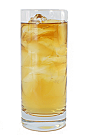 The Bourbon and Branch drink is made from Single Barrel Bourbon and bottled water, and served in a highball glass.
