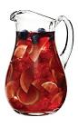 The CHAMgria drink is a variation of the traditional Sangria, made from red wine, Chambord raspberry liqueur and seasonal fruits, and served in a pitcher.