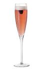 The Champagne & Chambord drink is made from Chambord raspberry liqueur and chilled champagne, and served in a chilled champagne flute.
