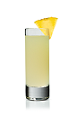 The Paradise Koko Shot is made from Stoli Chocolat Kokonut vodka and pineapple juice, and served in a chilled shot glass.