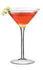 The Cosmo PAMA cocktail is made from PAMA Pomegranate Liqueur, Cointreau, lime and cranberry juice.