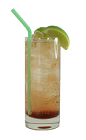 The Diablo drink is made from Silver Tequila, Crème de Cassis and ginger ale, and served in a highball glass.