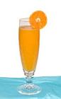 The Dry Mimosa is made from gin, champagne and tangerine juice, and served in a chilled champagne flute.