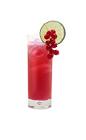 The Grand Romance drink is made from Grand Marnier, Angostura bitters, lime juice, cranberry juice and raspberry syrup, and served in a highball glass.