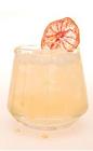 The Honey Ginger drink is made from cachaca, honey, lime juice and ginger beer, and served in an old-fashioned glass.