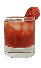 The Inga from Sweden drink is made form Xante Cognac, Campari, strawberries, cranberry juice, sugar syrup and lime juice, and served in an old-fashioned glass.