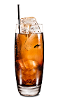 The Ginger Kahlua drink is made from Kahlua coffee liqueur and ginger ale, and served in a highball glass.