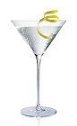 The Karatini Salted cocktail is made from Stoli Salted Karamel Vodka, and served in a chilled cocktail glass.