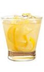 The Lemon Caipirinha drink is made from Leblon Cachaca, lemon and cane sugar, and served in an old-fashioned glass.
