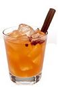 The Orange and Spice drink is made from cachaca, Aperol bitters and orange juice, and served in an old-fashioned glass.